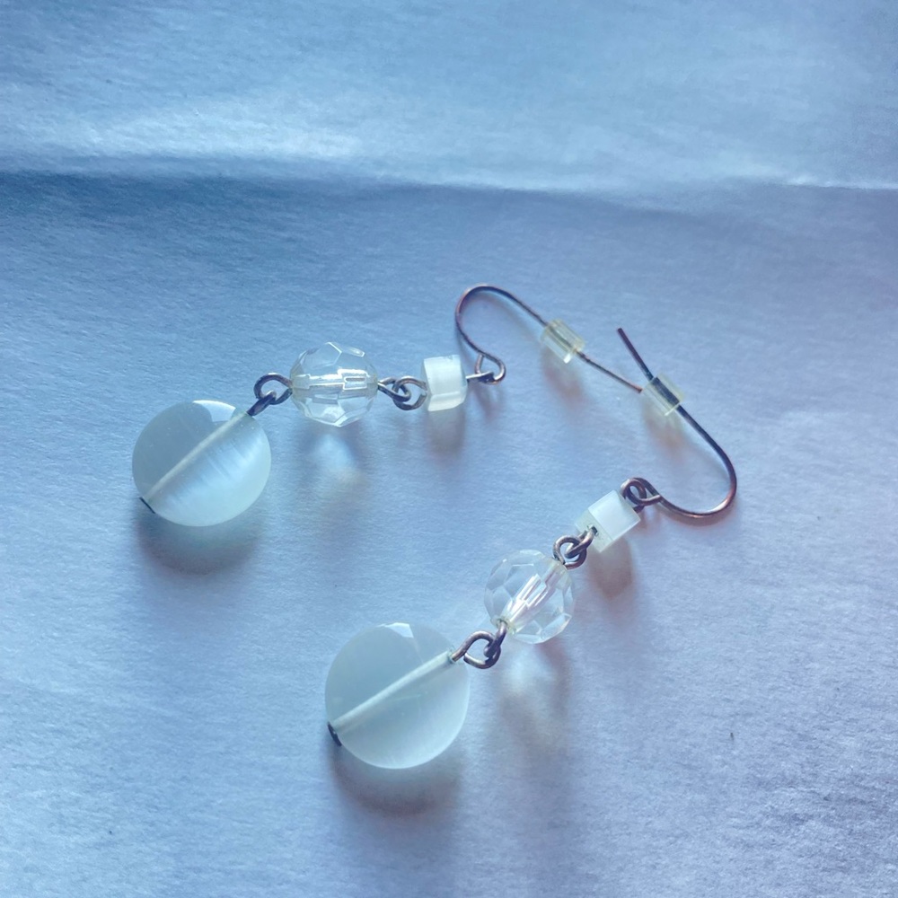 Transparent Beaded Earrings